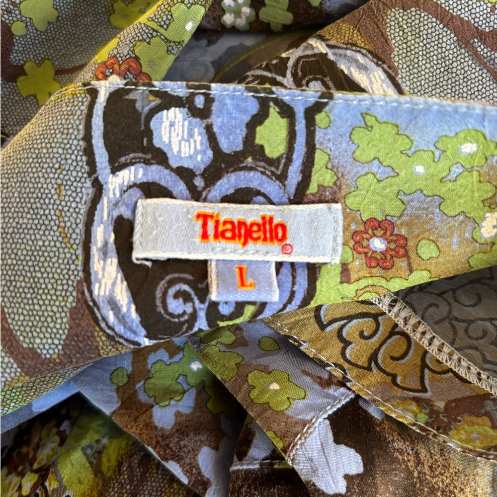 Tianello 100% rayon pattern button from top - Picture 4 of 4